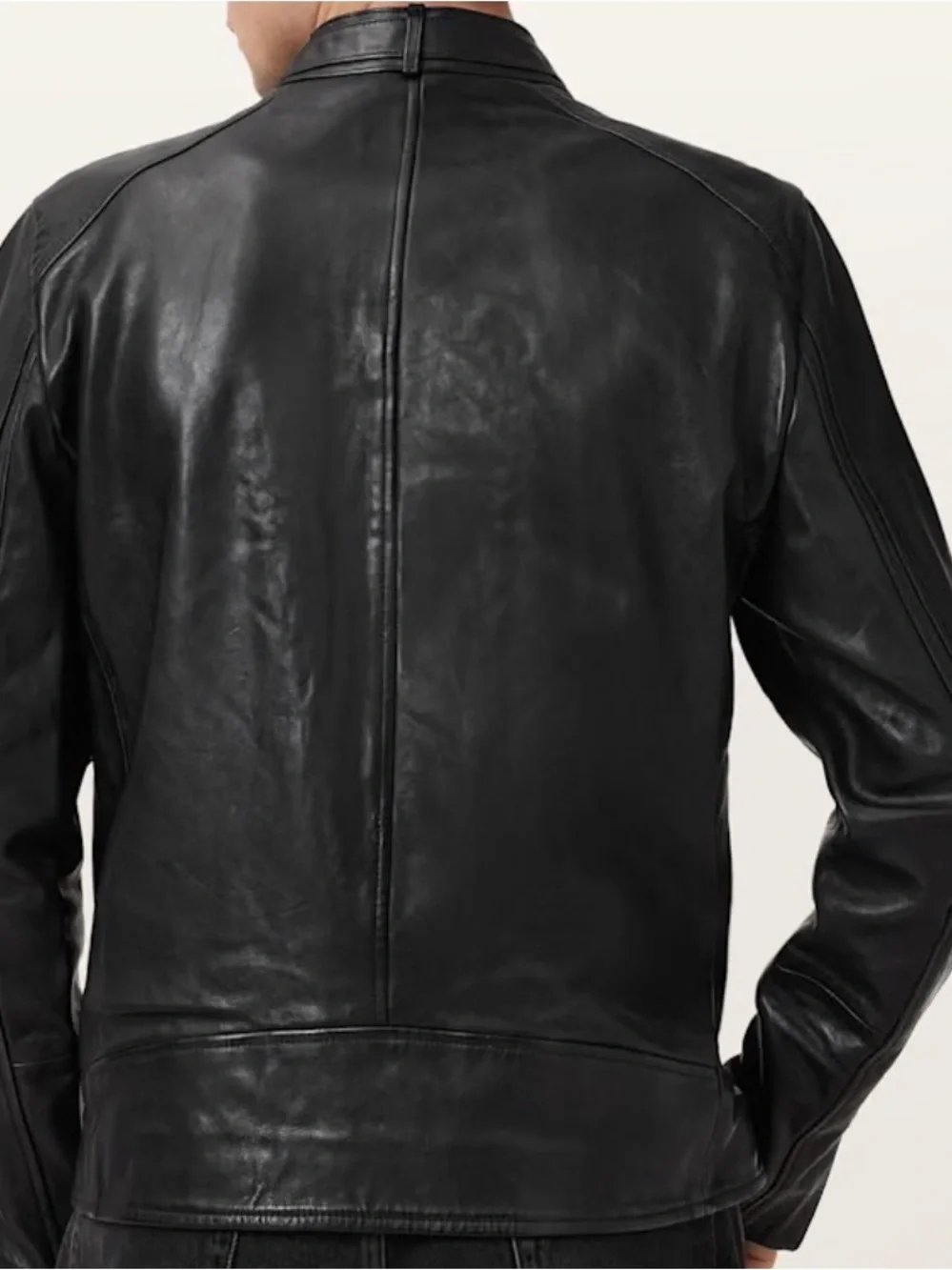 All Saints Cora Black Leather Motorcycle Jacket - Picture 10 of 10